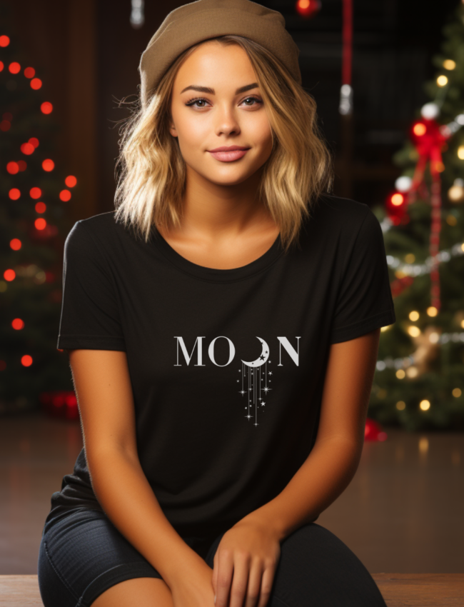 T-shirt Cosmic Moon noir