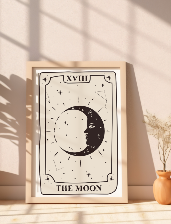 Poster Carte Tarot Lune